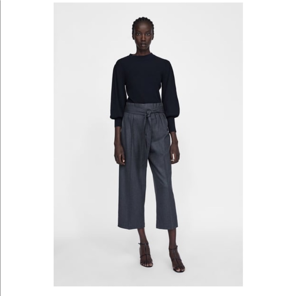 Zara Ribbed Mock Neck Sweater